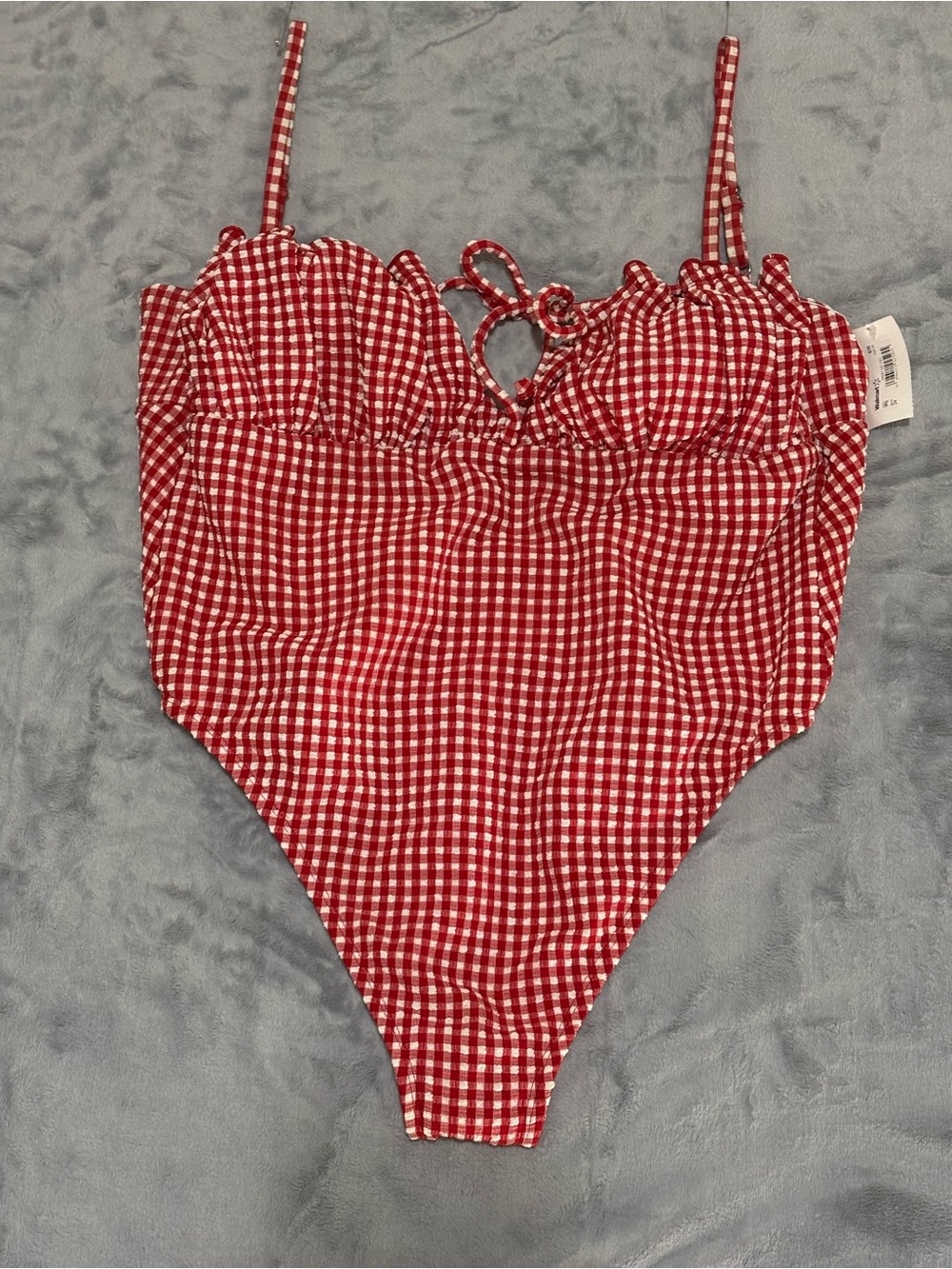 Women’s Red Gingham One-Piece Swimsuit